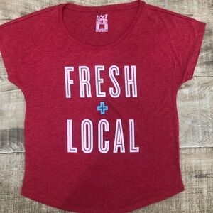 Flavour Gallery | Fresh + Local Dolman Tee | M | Heather Red